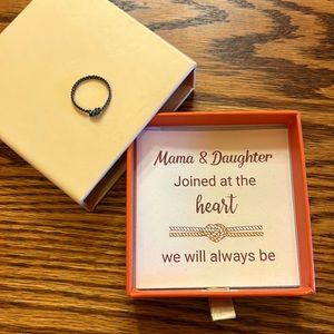 NWT Mother Daughter Bond Handcrafted Two Strand Knot Sterling Silver Brass Ring
